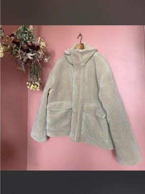 ASOS Design cream teddy jacket